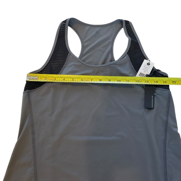 NWT Aether Total Eclipse Wonder Athletic Tank Top Womens 2 Graphite Sheer Panels - Picture 11 of 12